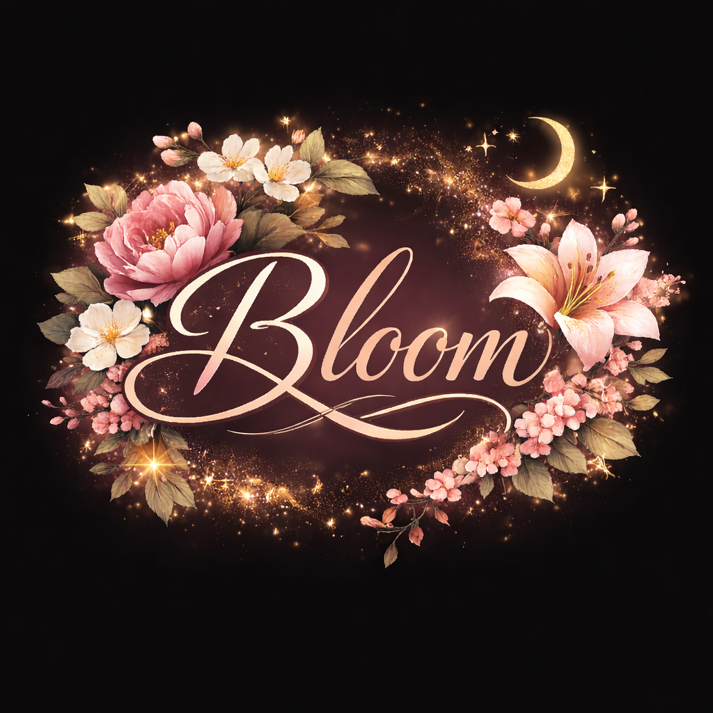 Logo Bloom Quadrato Sfondo Nero Second Life