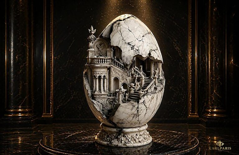 Marble Egg Hidden Palace Fantasy Architectural Artifact 1 Second Life