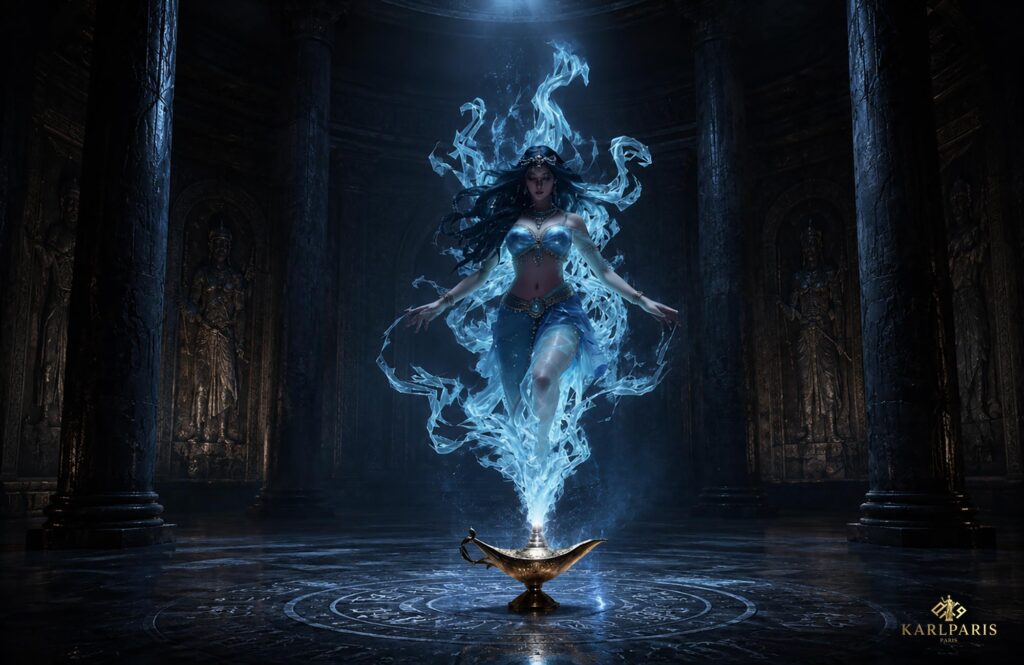 Mystic Genie Spirit Magical Fantasy Lamp Sculpture Second Life