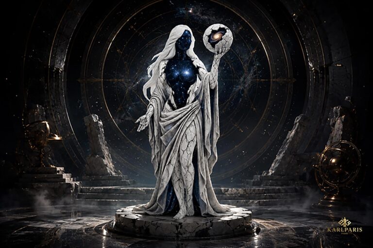 Celestial Galaxy Goddess Cosmic Universe Marble Fantasy Statue 1 Second Life