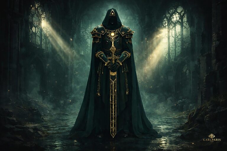 Dark Hooded Knight Fantasy Medieval Statue 2 Second Life