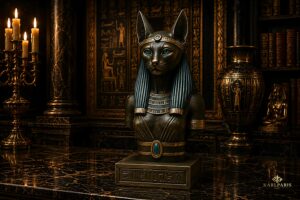 Egyptian Cat Goddess Bastet Mythology Bust Sculpture 1 Second Life