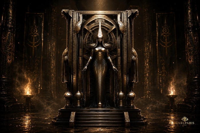 Futuristic Goddess Throne Art Deco Scifi Queen Sculpture 1 Second Life