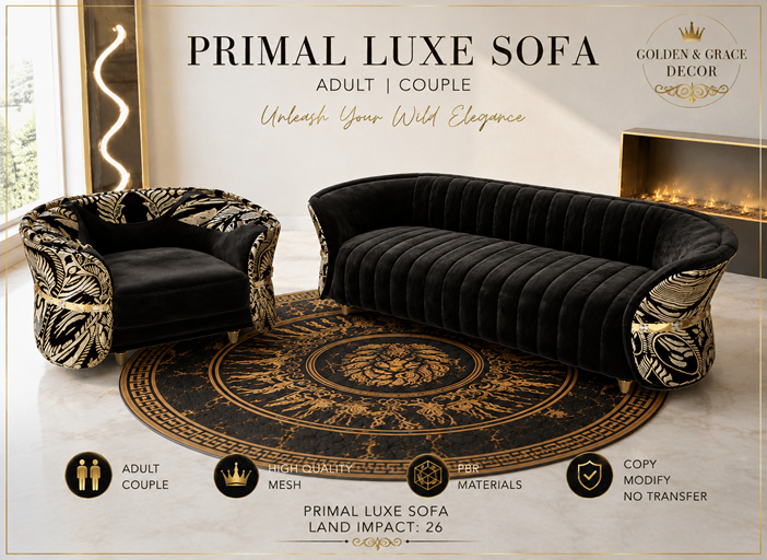 Primal Luxe Sofa Second Life