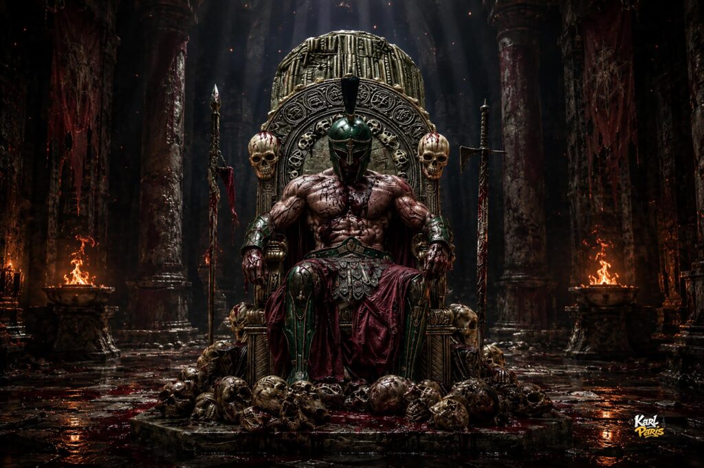 Blood Throne Fallen Gladiator King Statue Second Life