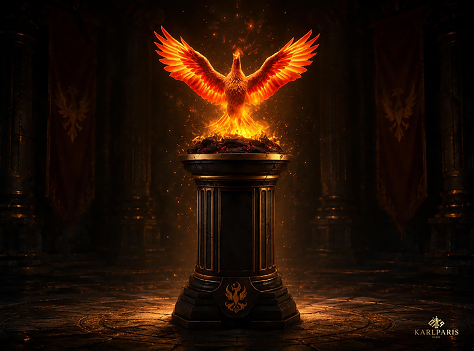 Phoenix Rising Flame Artwork Mythical Fire 1 Second Life