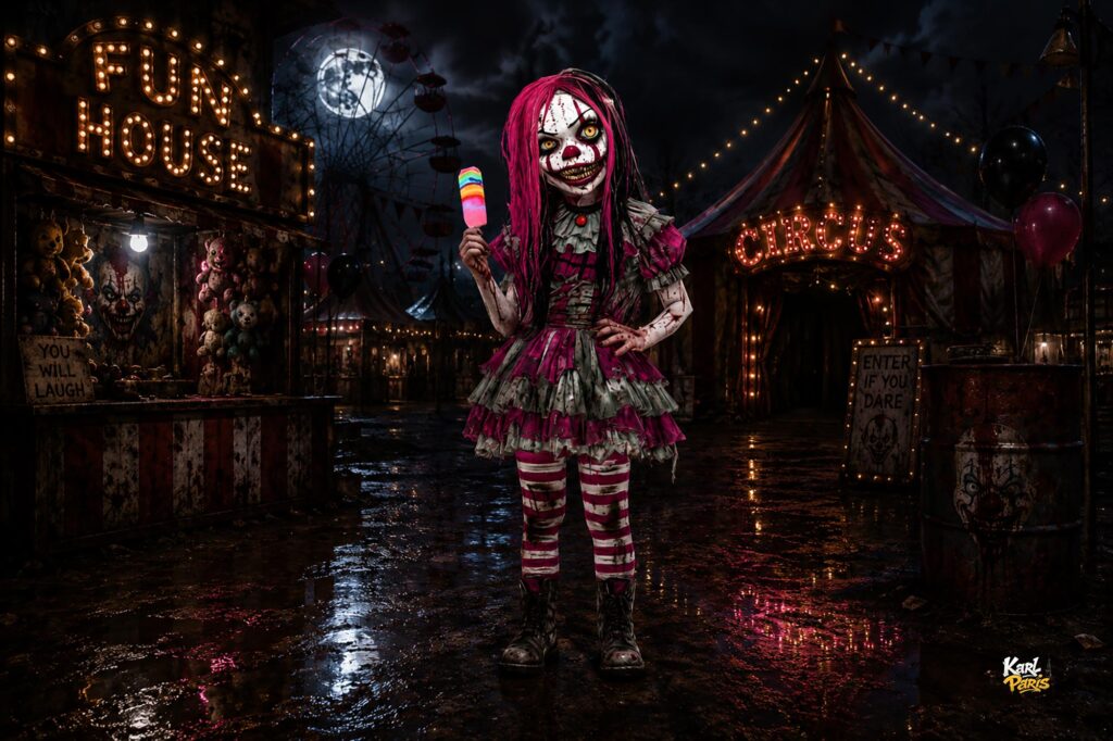 Sweet Nightmare Creepy Clown Girl Statue Second Life